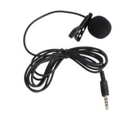 COMPUKAS Portable Clip-on Lavalier Microphone for Mobile Phone and Camera with High Dynamic Range and Windscreen Noise Reduction, Copper Plastic Material for Video Meeting and Song