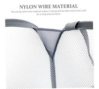 COMPUKAS Portable Dirty Laundry Basket Clothing Hampers Collapsable Laundry Basket Collapsible Folding Net Hanging Large Fabric Woven Washing Dirty Clothes Organizer Nylon Mesh Grey