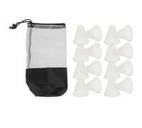 COMPUKAS Portable Lightweight Pe Training Cones for Roller Skating Practice Indoor Use White Luminous Marker Cone Sports Accessories for Agility and Obstacle Drills
