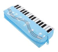 COMPUKAS Portable Piano Keyboard Pattern Pencil Pouch with Large Capacity and Easy Organization Canvas Material, Cute and Practical Pencil Case, for Back to School Party and Everyday