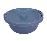 COMPUKAS Portable Toilet Plastic Pot Round Shape Lightweight Stable Base Household Bedpan for Disabled Person and Pregnant Use Indoor Bathroom Aid