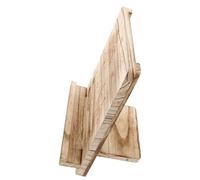 COMPUKAS Portable Wooden Music Sheet Stand Desktop Foldable Document Holder Retro Book Stand for Cookbook and Musical Score Reading, Natural Wheat Color, Suitable for Desktop Use