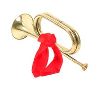 COMPUKAS Professional Copper Alloy Bugle Trumpet Musical Instrument Lightweight Portable for Stage Performance Teaching and Festive Gatherings