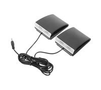 COMPUKAS Professional Electronic Drum Dual Sustain Pedal 3.5mm Cable, Non-slip Portable Piano Damper Foot Pedal for Electric Keyboard and Digital Drum Accessories