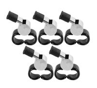 COMPUKAS Professional Ring and Design Thumbpress Plastic Mechanism Metal, 5pcs Referee Whistles with Integrated Loud Sound Output, One-handed Use for Sports Training and Volleyball
