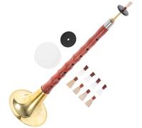 COMPUKAS Professional Suona Musical Instrument Lightweight Easy to Play Ethnic Wind Instrument with Metal Body and Plastic Reed for Students and Professionals Beginner Practice Random Color