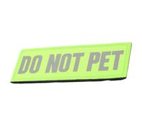 COMPUKAS Reflective Wear-resistant Nylon Badge with Hook and Tape Service Dog Patch for Night Safety and Leash Use, Light Green Do Not Pet Training Applique for Dog