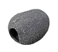 COMPUKAS Resin Emulational Reptile Cave Stone Shape Hide Rest Habitat Ornament for Reptile Pets Medium
