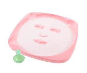 COMPUKAS Reusable Pink Mud Mask Molds with Thickened Albumen Glue Material, Simple Design Conforming to Human Face Shape for DIY Face Mask Making Tools Suitable for Sensitive Skin