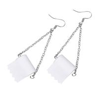 COMPUKAS Roll Paper Design Portable Wearing Accessories for Women 2 Pairs 4pcs Earrings Lightweight Alloy Fashion Eardrops for Daily Life and Party