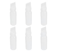COMPUKAS Root Comb Applicator Bottles Abs Material for Hair Coloring and Scalp Treatment 6pcs White Easy to Squeeze Design Suitable for Hair Dying and Oiling