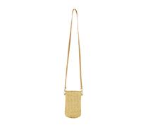 COMPUKAS Rustic Woven Grass Crossbody Bag for Women Casual Lightweight Shoulder Purse for Summer Beach Party and Daily Use Straw Simulation Weave with Phone and Small Item Storage