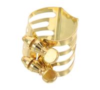 COMPUKAS Saxophone Mouthpiece Sax Ligature Metal Parts Clips Mouthpiece Sax Ligature Golden