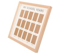 COMPUKAS School Years Commemorative Photo Frame for Growth Record, Wall Mounted Light Wood Grain Picture Holder, My First Photo Album Display for Home and School
