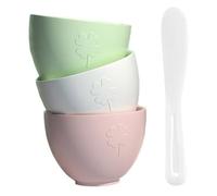 COMPUKAS Silicone Modeling Mask Mixing Bowl with Large Stick Soft Facial Beauty Mask Bowls in Multiple Colors Spa Skin Care Tool Kit for Home and Salon Use