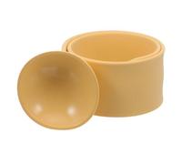 COMPUKAS Silicone Spice Bottle Holder Ring Upside down Bottle Stand Yellow Universal Fit Prevents Tipping over Kitchen Refrigerator Door