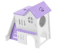 COMPUKAS Small Animal Hideout House for Hamsters and Rats Multi-chamber Purple Scottish Villa Nest Suitable for Hamster Cage and Playground