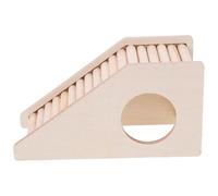 COMPUKAS Small Animal Ladder Safe to Bite and Sturdy Wooden for Hamsters and Gerbils Beige Climbing Ramp, for Mice and Little Birds Habitat Decor