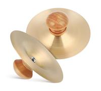 COMPUKAS Small Finger Cymbals for Beginners Clear Sound Percussion Musical Instrument for Belly Dance Marching Band and Rhythm Practice