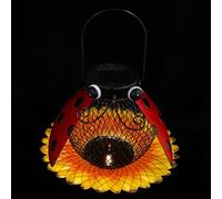 COMPUKAS Solar Bird Feeders for Outdoors Hanging Design and Iron Material, Creative Beautiful Look Bird Feeder for Garden and Backyard Birdwatching