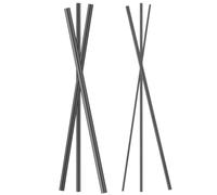 COMPUKAS Solid Carbon Fiber Rod Blank Repair Insert Broken Fishing Pole Section, 6pcs for 10cm Solid Carbon Fiber Core, Prevents Shaky Joints and Bears Strong Impacts, Suitable