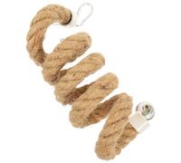 COMPUKAS Spiral Parrot Rope Cotton Climbing Rope with Hook for Medium Large Birds Safe Foraging Perch Accessory for Cage Decoration