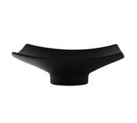 COMPUKAS Square Ceramic Dessert Serving Plates with Non-Slip Bottom and Reusable Design, for Hotels and Coffee Shops, Black Decorative Food Serving Platters for Snacks
