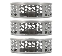 COMPUKAS Tea Warmer Set Teapot Warmer Base Stainless Steel 3pcs with Hollow Decorative Pattern Heat Resistant with Tea Light Holder for Home Use and Outdoor Activities and Other Beverages