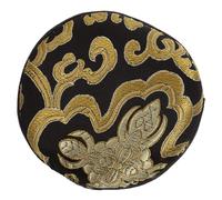 COMPUKAS Tibetan Singing Bowl Cushion with Traditional Buddhist Pattern Brocade Mat for Temple Accessories Sound Bowl Holder Pillow for Meditation and Home Decor