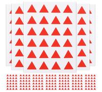 COMPUKAS Triangle Self-Adhesive Map Label Stickers 288Pcs Red Triangle Decals for Planning, Marking, and Decorative Use on Small Maps and Planners