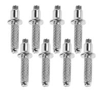 COMPUKAS Tungsten Steel Walking Stick Tips Replacement Set 8pcs High Carbon Steel Sturdy Wear Resistant End Caps for Climbing Sticks and Ski Poles Suitable for Stone Laying and Cement