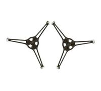 COMPUKAS Turntable Diameter 2pcs Triple Arm Holder with Microwave Three Small Wheels Wheel for Microwave Glass Tray 24.5cm 14mm Height Gadget Revolving Random Color Kitchen for Food