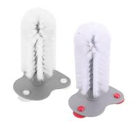 COMPUKAS Turtle Shell Scrub Brush with Suction Cup Abs Material 2pcs Removes Shell Scutes Mud and Dirt for Turtle and Tortoise for Aquarium