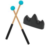 COMPUKAS Universal Tongue Drum Mallets Set with Blue Wood Rubber Mallets and Drumstick Holder for Percussion Practice and Musical Instrument Accessories