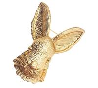 COMPUKAS Vintage Rabbit Brooch Pin Metal Animal Clothes Lapel Pin Women’s Scarf Shawl Hat Decoration Accessory for Dresses Suits Backpacks