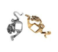 COMPUKAS Vintage Tiger Animal Brooch Pins Alloy Material 2pcs for Men Suit with Enduring Brilliance and Versatile Style Options, for Formal Event Or Casual Gathering