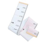 COMPUKAS Wall Hanging Growth Chart Ruler for Room Decor Safe Measuring Height Chart with Wooden Fabric Material Cartoon Style Simple Design