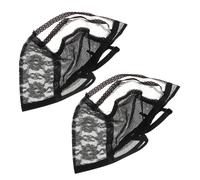 COMPUKAS Wig Caps for Comfortable Wear Black Made of Polyester 2pcs Breathable with Good Air Permeability Suitable for Stage Plays and Theme Parties
