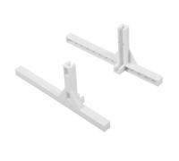 COMPUKAS Wire Grid Panel Base Reusable Reusable Reusable Reusable Reusable Reusable Plastic Display Stand T Shaped White 2pcs with Sturdy Support Design and Space-saving Solution for