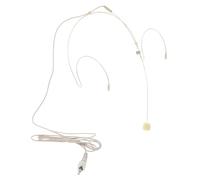 COMPUKAS Wired Headset Microphone Condenser Mic with Plastic Foldable Design for Singing and Teaching, Beige Vocal Microphone with Easy to Use Amplifier Speaker
