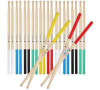 COMPUKAS Wooden Drumsticks Sturdy Percussion Sticks with Anti-slip Design 12 Pairs for Beginners Suitable for Jazz Drums and Percussion Instruments Practice