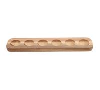 COMPUKAS Wooden Egg Holder with Six-Compartment Design Sturdy Wood Egg Storage Tray for Kitchen and Tabletop Use