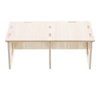 COMPUKAS Wooden Hamster Burrow Box with Two Rooms and See-Through Design Easy to Clean Hamster Hideout and Tunnel for Small Pets Summer and Winter Wooden Cabin Guinea Pigs and Rabbits