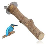 COMPUKAS Wooden Parrot Perch Stand Natural Branch for Bird Cage Small Birds Parrot Perch