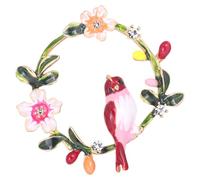 COMPUKAS Workmanship Fine Easy to and Material Alloy with Clip Yellow Bird Brooch Pin Design, Accessory for Clothes for Celebrations and Proms