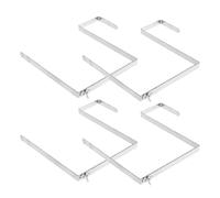 COMPUKAS Wreath Hook Holiday for Stainless Steel Adjustable 4pcs, 22-34.3cm Range, Easy Installation, Sturdy Metal Hook Cemetery Tombstone Decoration for Flower Wreaths and Memorials