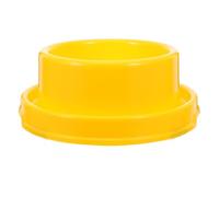 COMPUKAS Yellow to Increase Appetite Plastic Pet Food Bowl with Smooth Surface and Anti-ant Design, Simple and Practical Dog Feeding Dish for Small Puppies and Cats