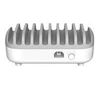 Compulocks 10 Ports USB Charging Dock Station With UK Plug - Charging station - 120 Watt - 2.4 A - 10 output connectors (USB) - United Kingdom