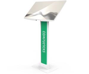 Compulocks Brandable VESA Floor Stand for Screens Up to 32 Inches - White