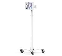 Compulocks iPad Air M2 11" (2024), Apex Enclosure Rolling Cart - Rise Freedom Extended White